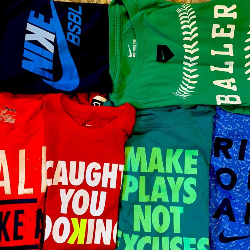 Baseball themed Nike and Under Armour Tshirts